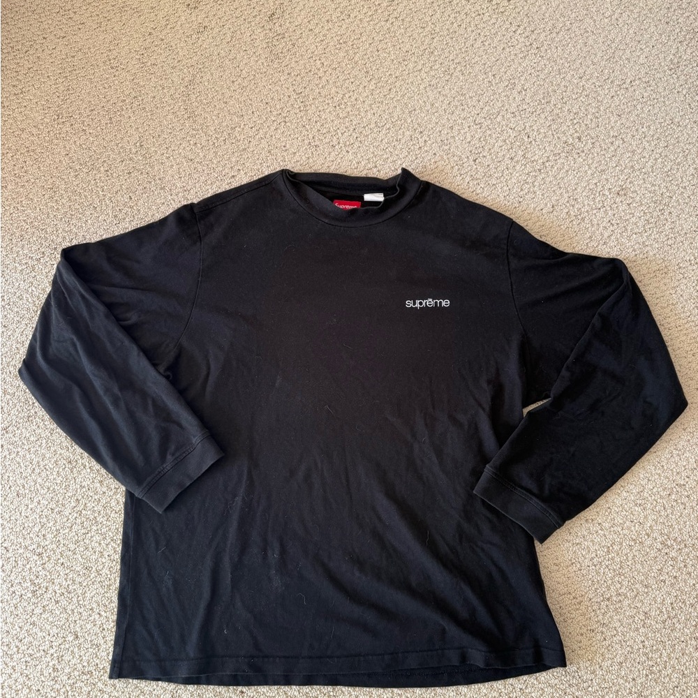 Supreme Black Long Sleeve Men's Tee